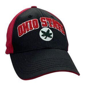 Ohio State Buckeyes Embroidered Logo Adjustable Cotton Baseball Cap Red & Black